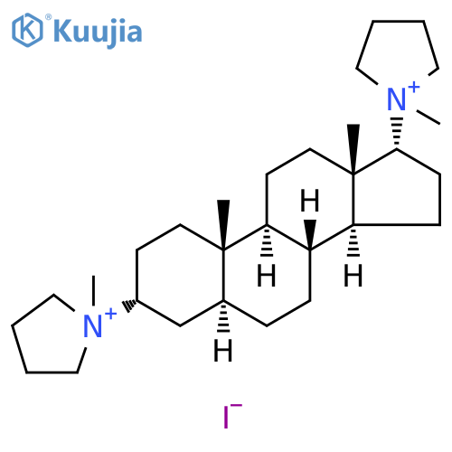 Pyrrolidinium, 1,1'-[(3α,5α,17α)-androstane-3,17-diyl]bis[1-methyl-, diiodide (9CI) structure