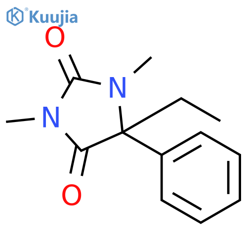 2,4-Imidazolidinedione, 5-ethyl-1,3-dimethyl-5-phenyl- structure