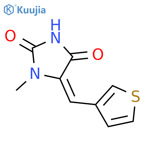 2,4-Imidazolidinedione, 1-methyl-5-(3-thienylmethylene)-, (Z)- structure