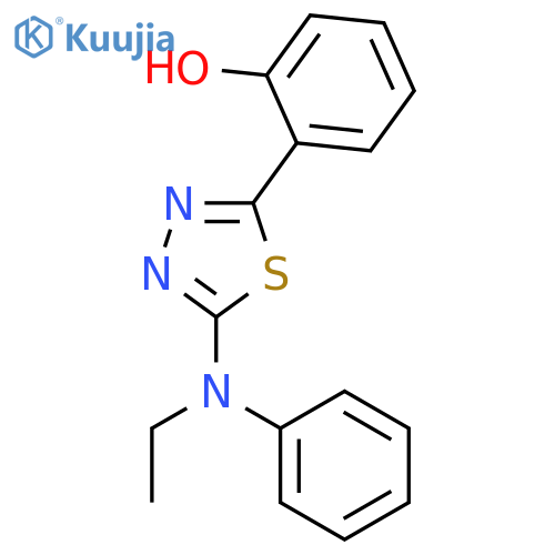 Phenol, 2-[5-(ethylphenylamino)-1,3,4-thiadiazol-2-yl]- structure