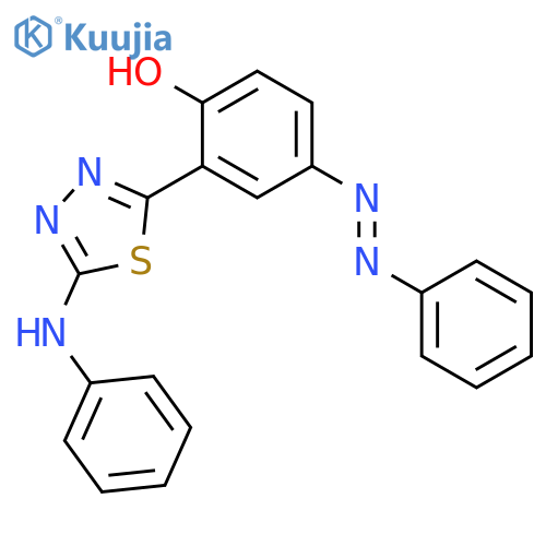 Phenol, 2-[5-(phenylamino)-1,3,4-thiadiazol-2-yl]-4-(phenylazo)- structure