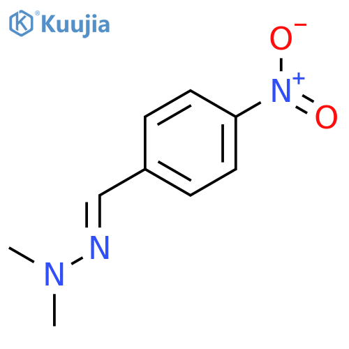 Benzaldehyde, 4-nitro-, dimethylhydrazone, (E)- structure