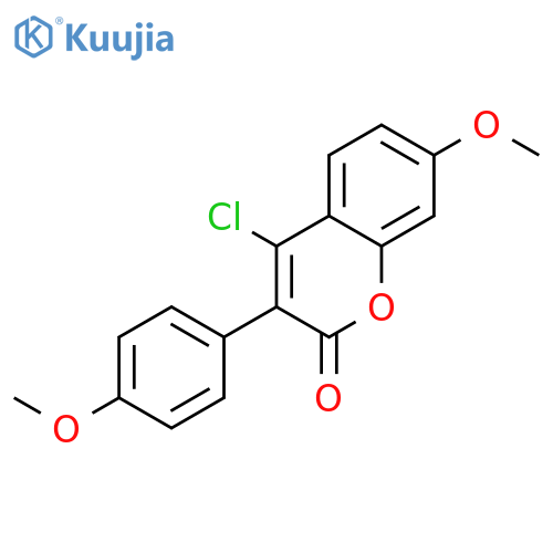 2H-1-Benzopyran-2-one, 4-chloro-7-methoxy-3-(4-methoxyphenyl)- structure