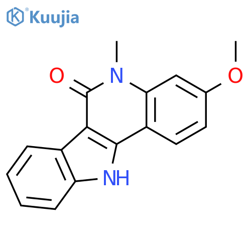 6H-Indolo[3,2-c]quinolin-6-one, 5,11-dihydro-3-methoxy-5-methyl- structure