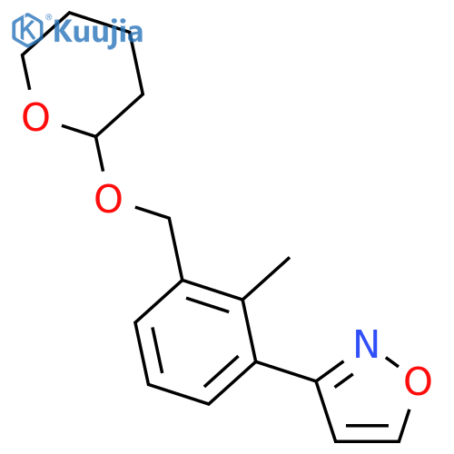 ISOXAZOLE, 3-[2-METHYL-3-[[(TETRAHYDRO-2H-PYRAN-2-YL)OXY]METHYL]PHENYL]- structure