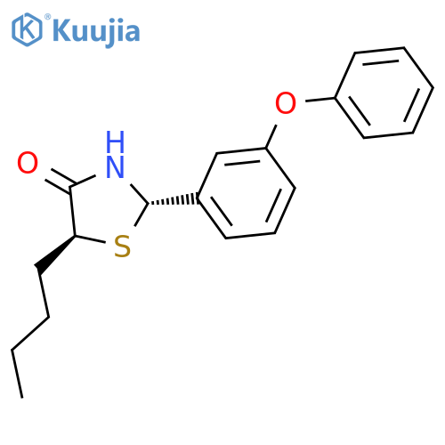 4-THIAZOLIDINONE, 5-BUTYL-2-(3-PHENOXYPHENYL)-, TRANS- structure