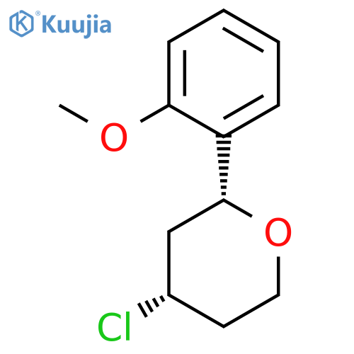 2H-Pyran, 4-chlorotetrahydro-2-(2-methoxyphenyl)-, cis-(±)- structure