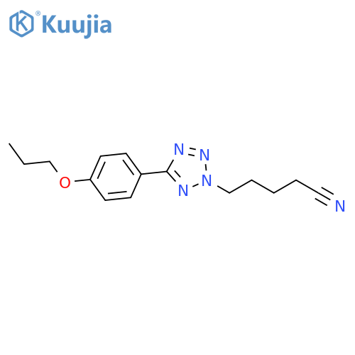 2H-Tetrazole-2-pentanenitrile, 5-(4-propoxyphenyl)- structure