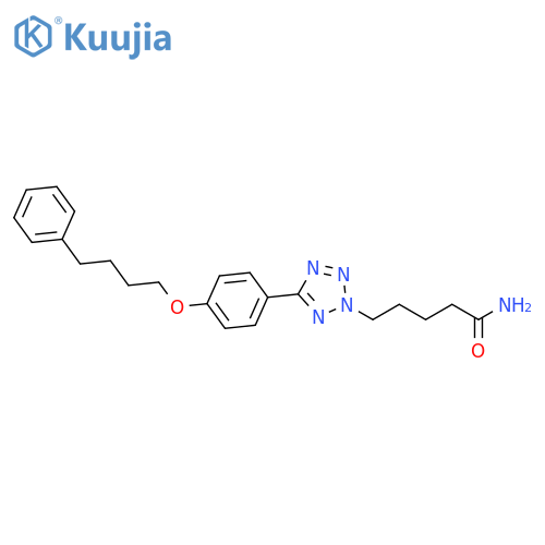2H-Tetrazole-2-pentanamide, 5-[4-(4-phenylbutoxy)phenyl]- structure