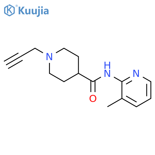 N-(3-methylpyridin-2-yl)-1-(prop-2-yn-1-yl)piperidine-4-carboxamide structure