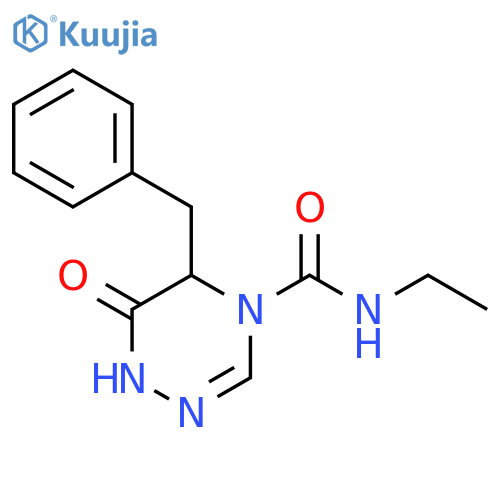 1,2,4-Triazine-4(1H)-carboxamide,N-ethyl-5,6-dihydro-6-oxo-5-(phenylmethyl)- structure