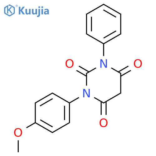 2,4,6(1H,3H,5H)-Pyrimidinetrione, 1-(4-methoxyphenyl)-3-phenyl- structure