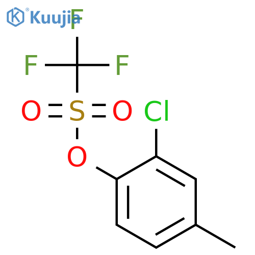 Methanesulfonic acid, trifluoro-, 2-chloro-4-methylphenyl ester structure