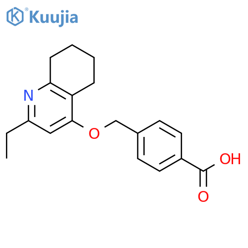 Benzoic acid, 4-[[(2-ethyl-5,6,7,8-tetrahydro-4-quinolinyl)oxy]methyl]- structure