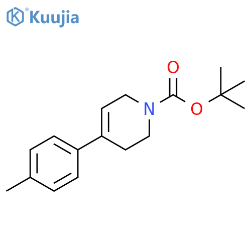 1(2H)-Pyridinecarboxylic acid, 3,6-dihydro-4-(4-methylphenyl)-, 1,1-dimethylethyl ester structure