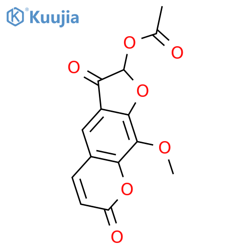 9-Methoxy-3,7-dioxo-2,3-dihydro-7H-furo[3,2-g][1]benzopyran-2-yl acetate structure
