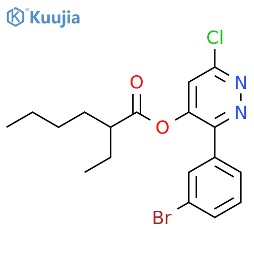 Hexanoic acid, 2-ethyl-, 3-(3-bromophenyl)-6-chloro-4-pyridazinyl ester structure