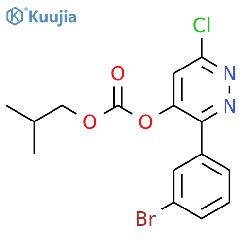 Carbonic acid, 3-(3-bromophenyl)-6-chloro-4-pyridazinyl 2-methylpropylester structure