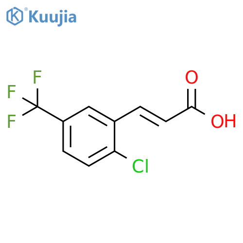 (2E)-3-2-chloro-5-(trifluoromethyl)phenylprop-2-enoic acid structure