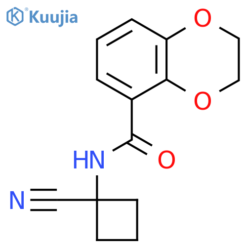 N-(1-cyanocyclobutyl)-2,3-dihydro-1,4-benzodioxine-5-carboxamide structure