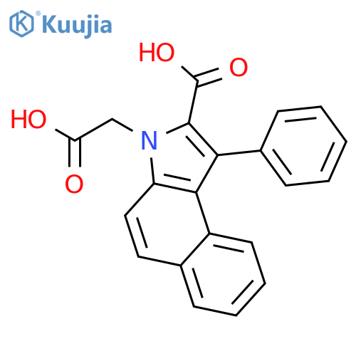 3H-Benz[e]indole-3-acetic acid, 2-carboxy-1-phenyl- structure