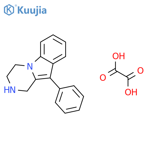 Pyrazino[1,2-a]indole, 1,2,3,4-tetrahydro-10-phenyl-, ethanedioate (1:1) structure