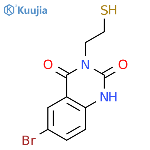 2,4(1H,3H)-Quinazolinedione, 6-bromo-3-(2-mercaptoethyl)- structure