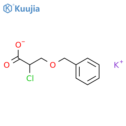 Propanoic acid, 2-chloro-3-(phenylmethoxy)-, potassium salt structure
