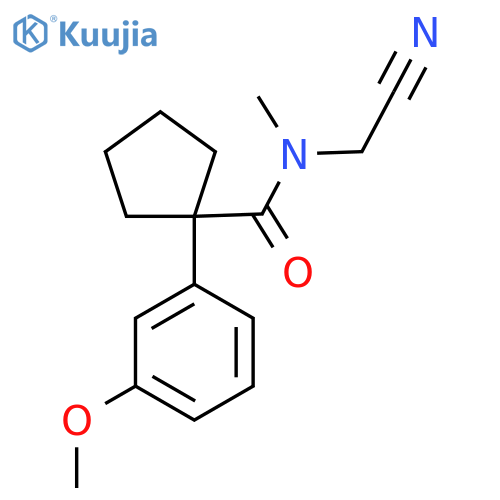 N-(cyanomethyl)-1-(3-methoxyphenyl)-N-methylcyclopentane-1-carboxamide structure