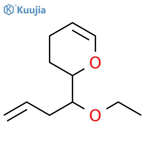 2H-Pyran, 2-(1-ethoxy-3-butenyl)-3,4-dihydro- structure