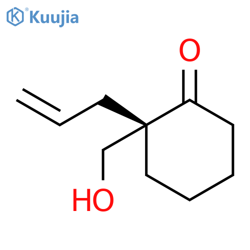 Cyclohexanone, 2-(hydroxymethyl)-2-(2-propenyl)-, (S)- structure