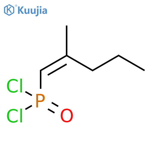 Phosphonic dichloride, (2-methyl-1-pentenyl)-, (Z)- structure