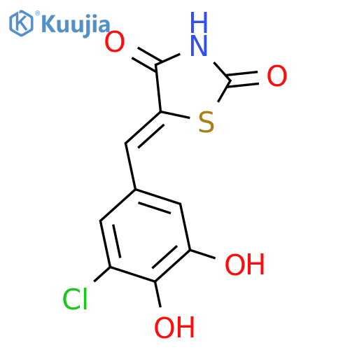 2,4-Thiazolidinedione, 5-[(3-chloro-4,5-dihydroxyphenyl)methylene]- structure