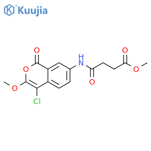 Butanoic acid,4-[(4-chloro-3-methoxy-1-oxo-1H-2-benzopyran-7-yl)amino]-4-oxo-,methyl ester structure