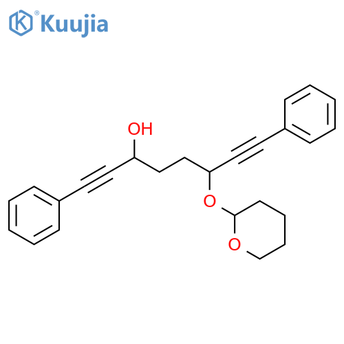 1,7-Octadiyn-3-ol, 1,8-diphenyl-6-[(tetrahydro-2H-pyran-2-yl)oxy]- structure