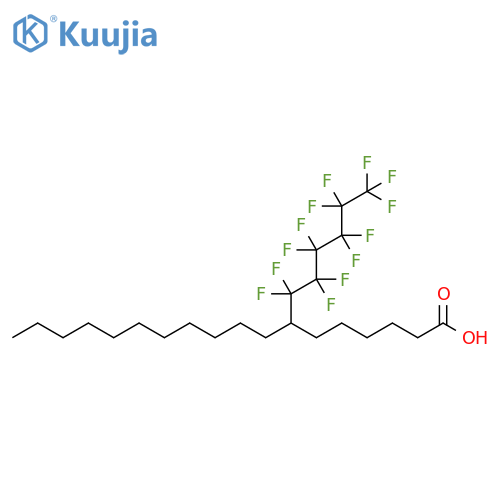 Octadecanoic acid, 7-(tridecafluorohexyl)- structure