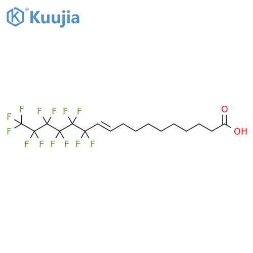 10-Heptadecenoic acid, 12,12,13,13,14,14,15,15,16,16,17,17,17-tridecafluoro-, (E)- (9CI) structure