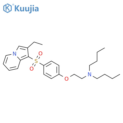 1-Butanamine,N-butyl-N-[2-[4-[(2-ethyl-1-indolizinyl)sulfonyl]phenoxy]ethyl]- structure
