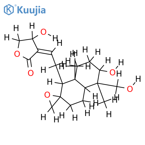 (Z)-4-hydroxy-3-(2'-(6"-hydroxy-5"-(hydroxylmethyl)-5",8"a-dimethyloctahydro-1H-spiro[naphthalene-2",2"'-oxiran]-1"-yl)ethylidene)dihydrofuran-2(3H)-one structure