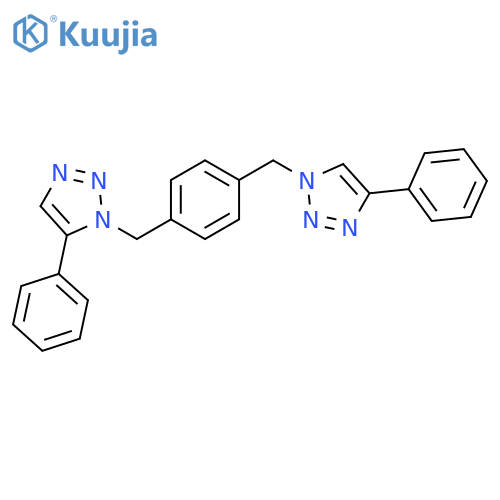 1H-1,2,3-Triazole,4-phenyl-1-[[4-[(5-phenyl-1H-1,2,3-triazol-1-yl)methyl]phenyl]methyl]- structure