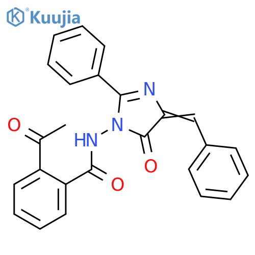Benzamide,2-acetyl-N-[4,5-dihydro-5-oxo-2-phenyl-4-(phenylmethylene)-1H-imidazol-1-yl]- structure