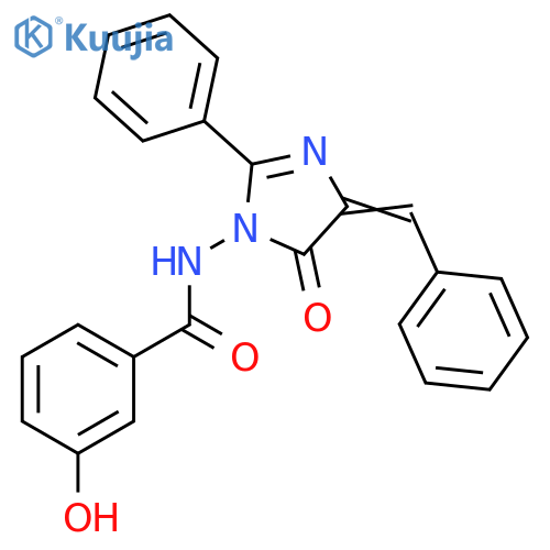 Benzamide,N-[4,5-dihydro-5-oxo-2-phenyl-4-(phenylmethylene)-1H-imidazol-1-yl]-3-hydroxy- structure