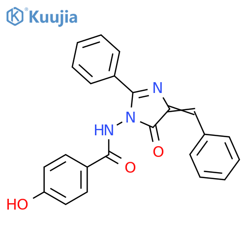 Benzamide,N-[4,5-dihydro-5-oxo-2-phenyl-4-(phenylmethylene)-1H-imidazol-1-yl]-4-hydroxy- structure