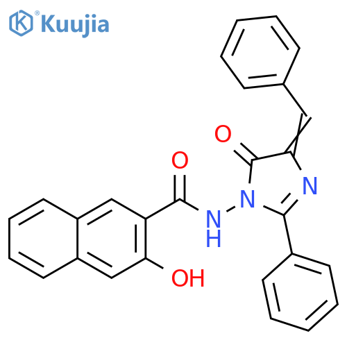 2-Naphthalenecarboxamide,N-[4,5-dihydro-5-oxo-2-phenyl-4-(phenylmethylene)-1H-imidazol-1-yl]-3-hydroxy- structure