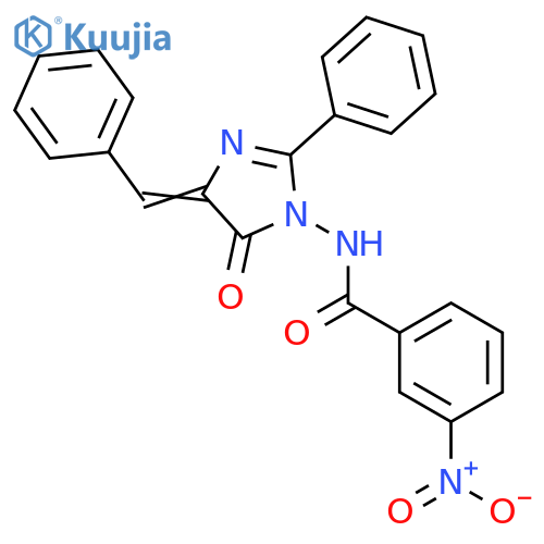 Benzamide,N-[4,5-dihydro-5-oxo-2-phenyl-4-(phenylmethylene)-1H-imidazol-1-yl]-3-nitro- structure