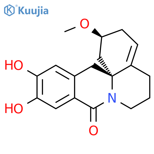 Dibenzo[b,i]quinolizin-9(14H)-one, 1,2,3,5,6,7-hexahydro-11,12-dihydroxy-2-methoxy-, (2S,14aR)- structure