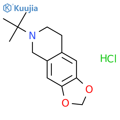 6-tert-butyl-5,6,7,8-tetrahydro[1,3]dioxolo[4,5-g]isoquinoline structure