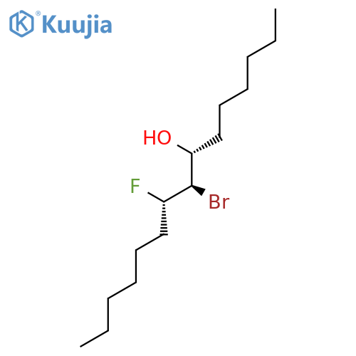7-Pentadecanol, 8-bromo-9-fluoro-, (7R*,8R*,9S*)- structure
