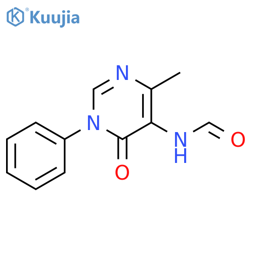 Formamide, N-(1,6-dihydro-4-methyl-6-oxo-1-phenyl-5-pyrimidinyl)- structure