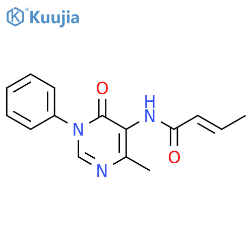 2-Butenamide, N-(1,6-dihydro-4-methyl-6-oxo-1-phenyl-5-pyrimidinyl)- structure